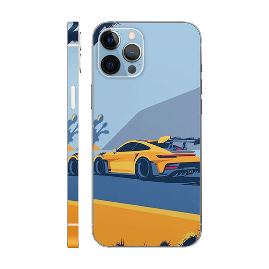 Yellow Cartoon Car Mobile 6D Skin