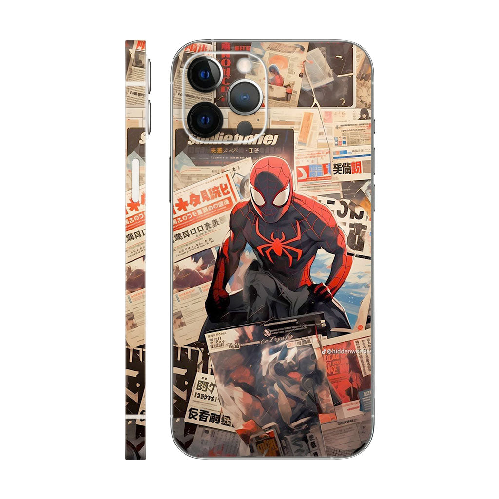 Spiderman Newspaper Design Mobile 6D Skin