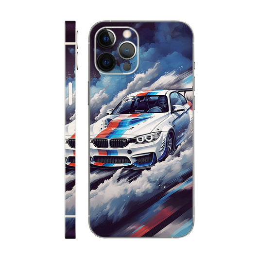 White Car Racing Mobile 6D Skin