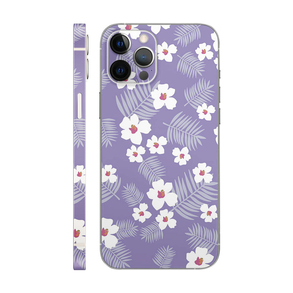 White Flower With Leaf Mobile 6D Skin