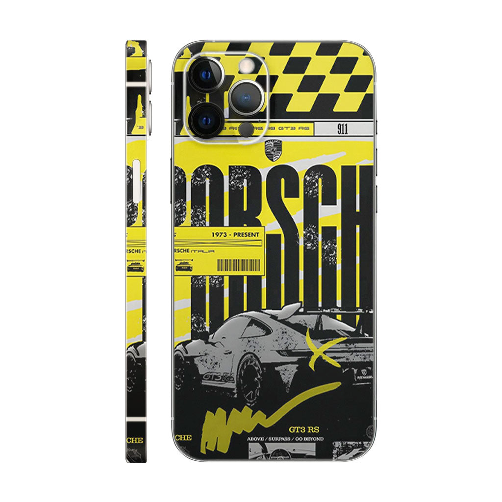 Porsche Yellow Premium Mobile 6D Skin