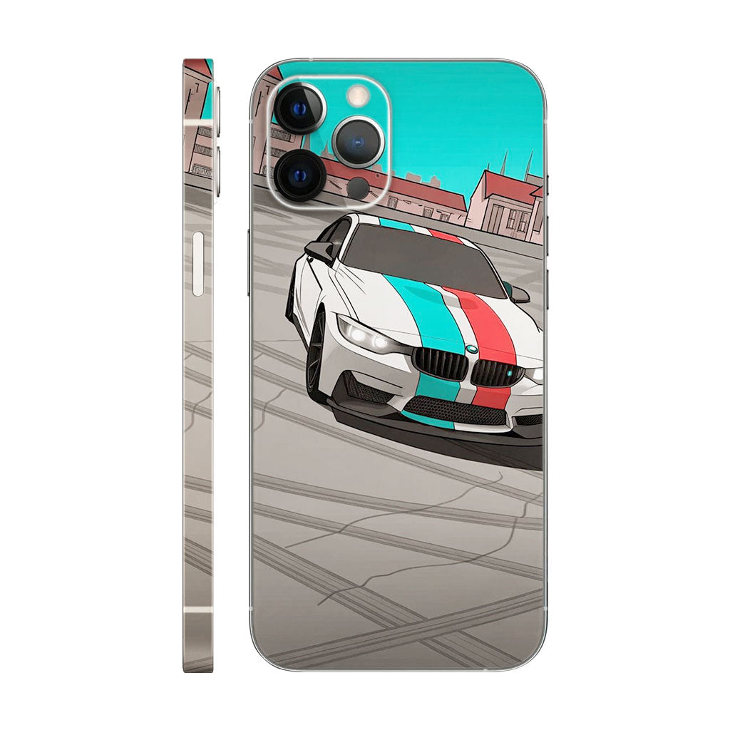Super Classy White Car Mobile 6D Skin