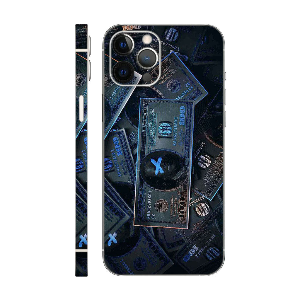 Blue Glow Dollar Mobile 6D Skin