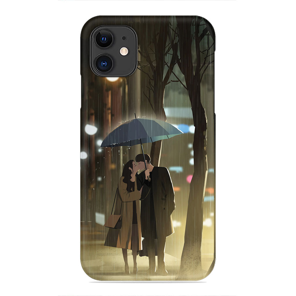 Rainy Romance – Love Under the Umbrella Phone Case