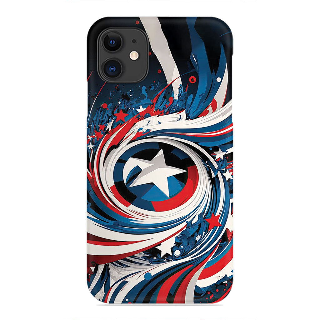 Patriotic Vortex: The Star-Spangled Swirl Phone Case