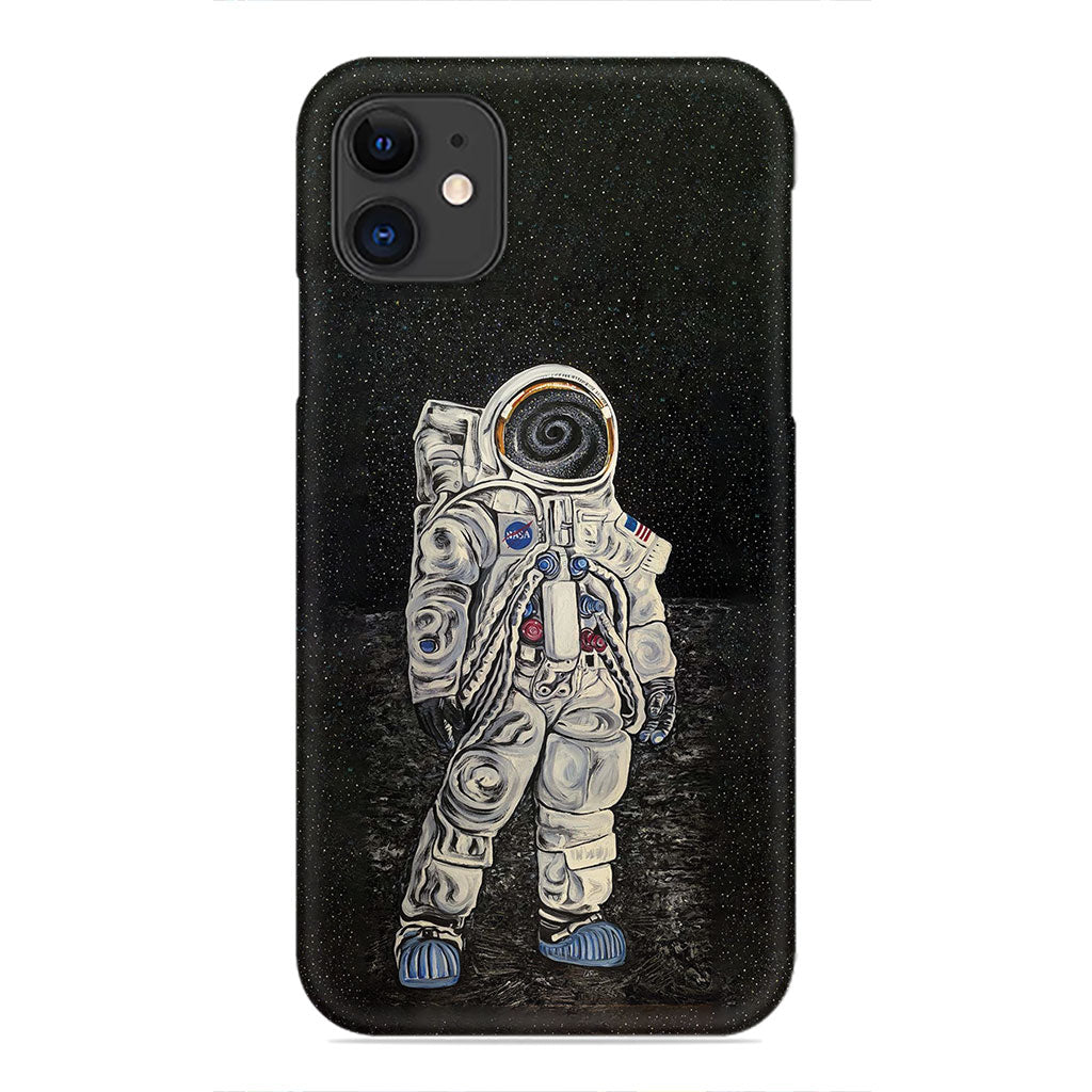 Cosmic Wanderer – Astronaut in the Infinite Abyss Phone Case