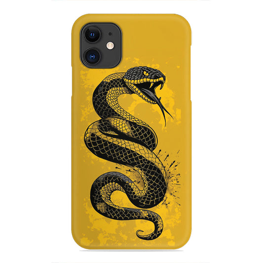 Venomous Vibe – Striking Serpent on Gold Phone Case