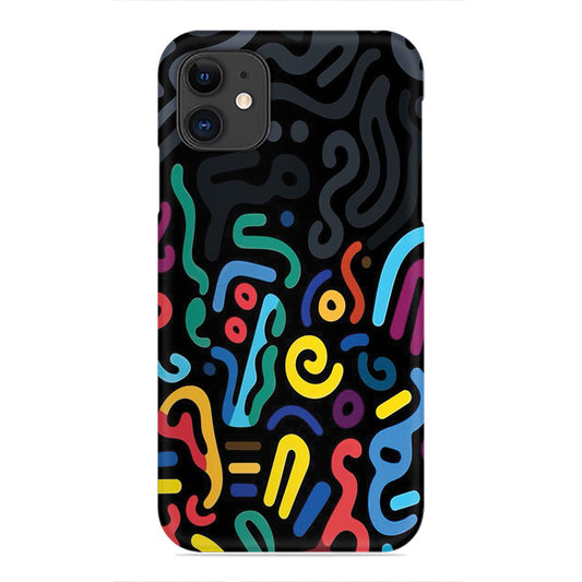 Neon Maze – Abstract Vibes on Black Phone Case