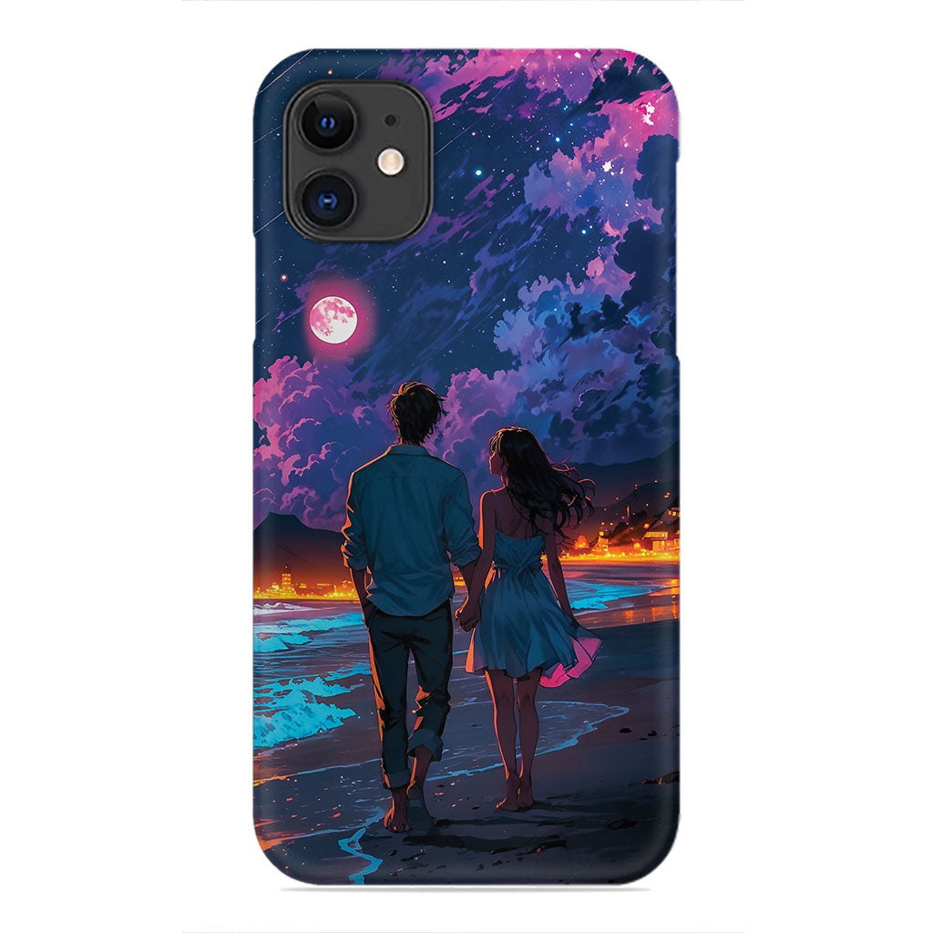 Moonlit Stroll: Love Under the Stars Phone Case