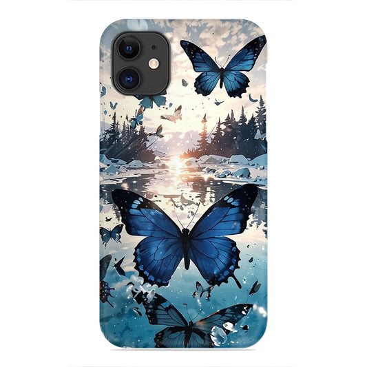 Wings of Tranquility: Blue Butterflies at Dusk Phone Case