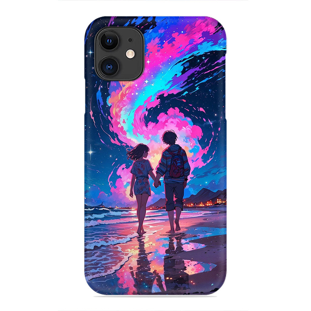 Starlit Stroll by the Cosmic Shore Phone Case