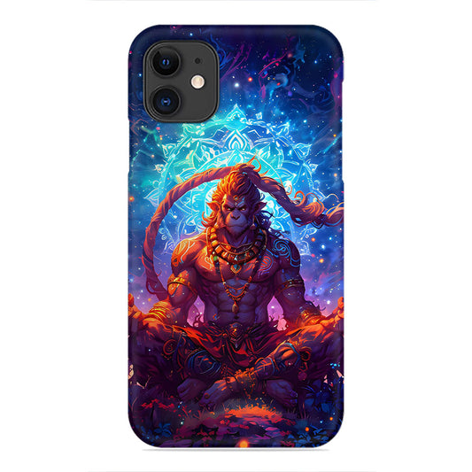 Divine Strength: Hanuman in Cosmic Meditation Phone Case