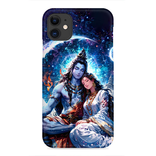 Eternal Serenity: Shiva and Parvati Under the Cosmic Moon Phone Case