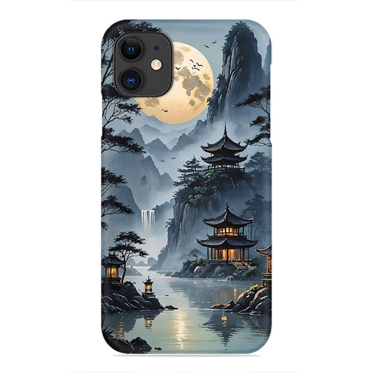 Moonlit Serenity: Tranquil Temples of the East Phone Case