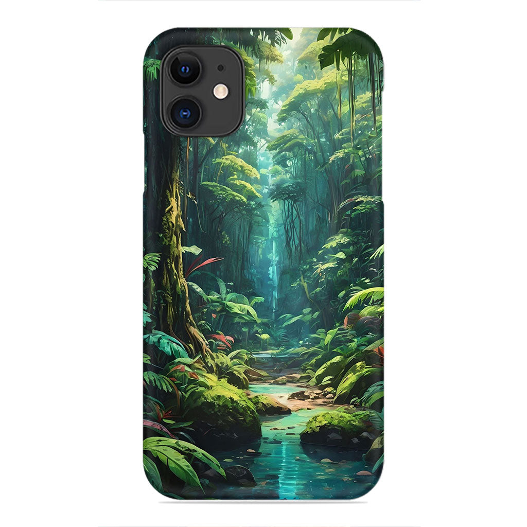 Emerald Enclave: Pathway Through the Enchanted Jungle Phone Case
