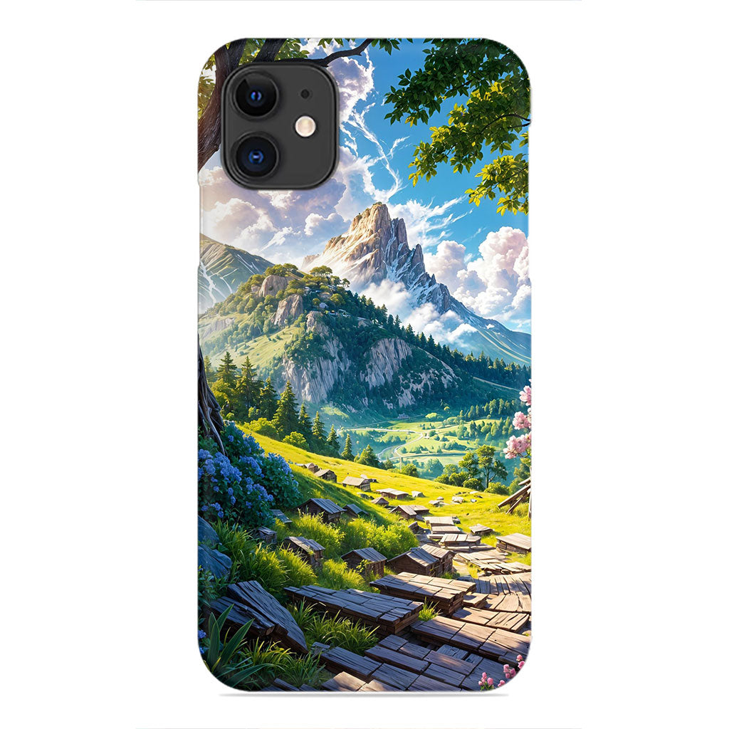 Path to the Peaks: A Serene Alpine Journey Phone Case