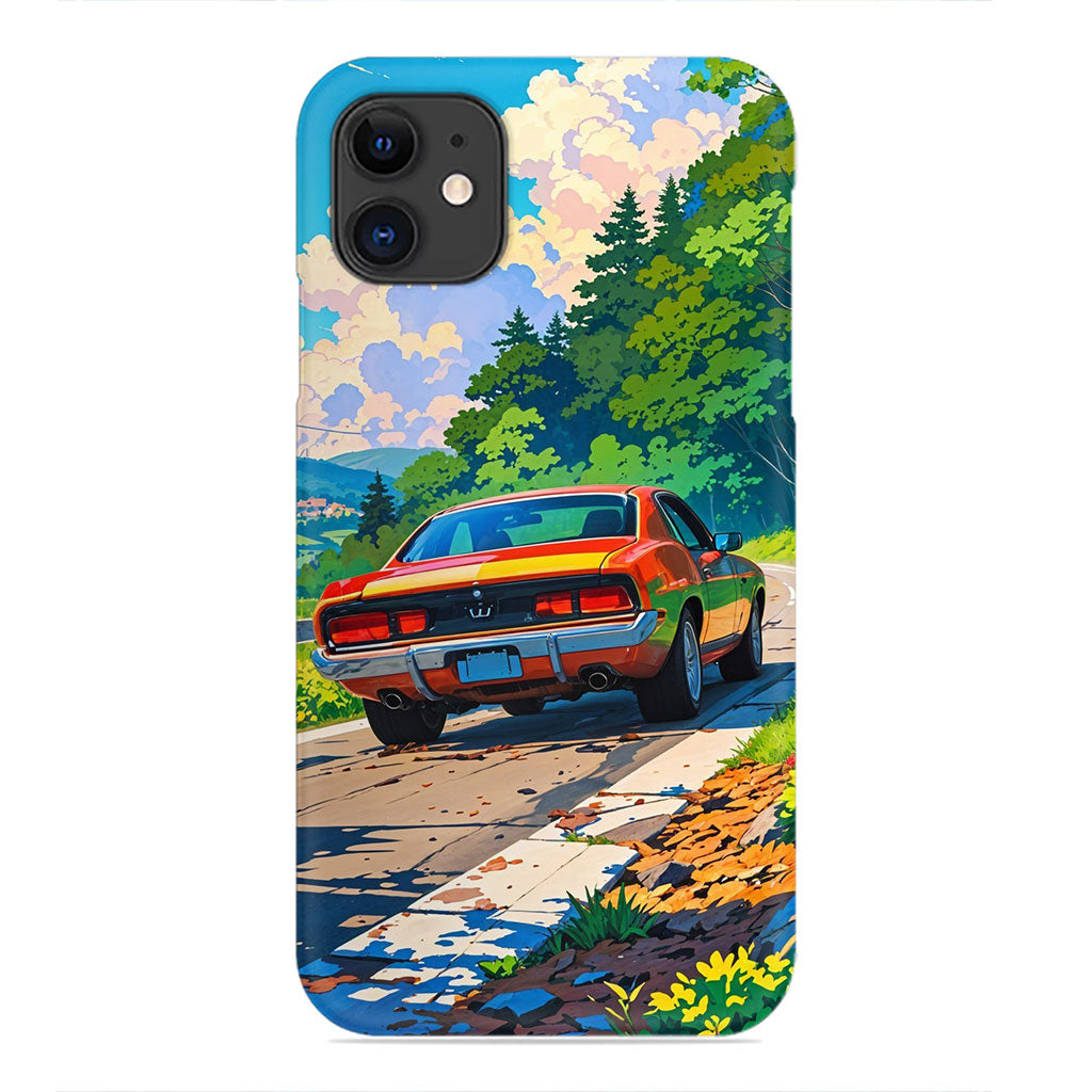 Sunlit Escape on a Country Road Phone Case