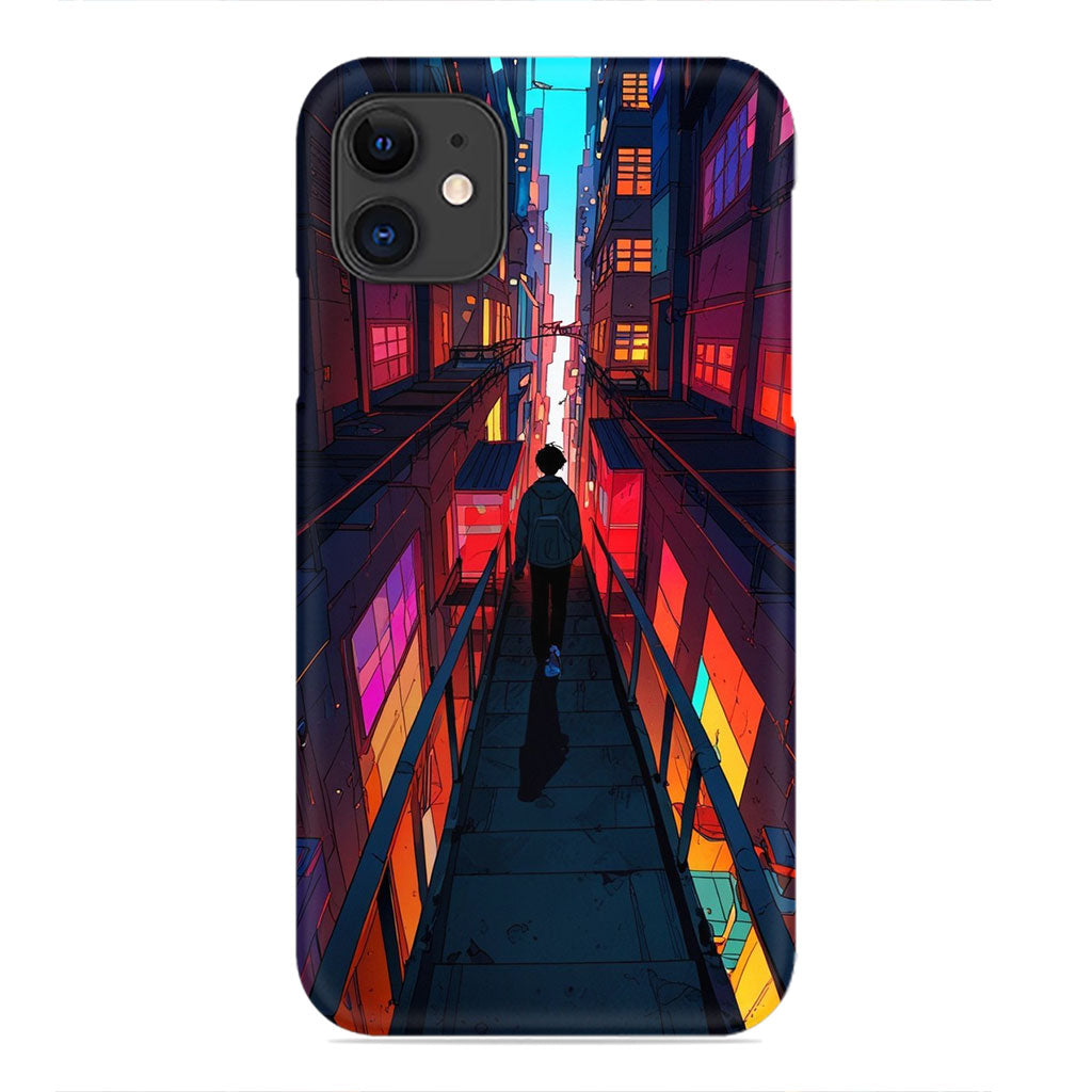 Neon Alley Wanderer Phone Case
