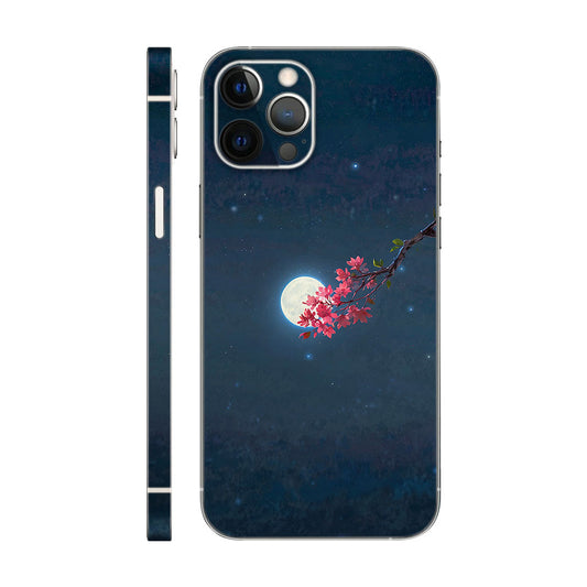 Moonlit Blossom Phone Case – Night Sky with Cherry Flowers 6D skin