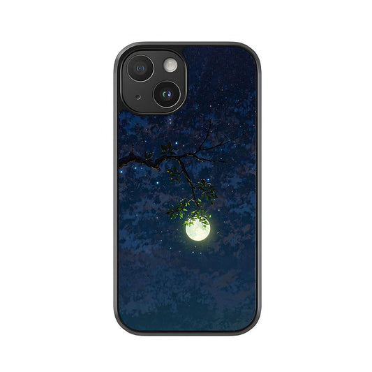 Hanging Moon Phone Case – Starry Night with Tree Branch Metal Case