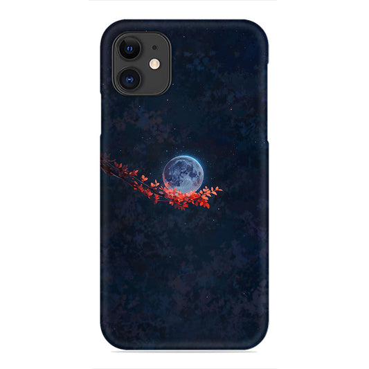 Lunar Blossom Phone Case – Full Moon with Red Leaves Phone Case