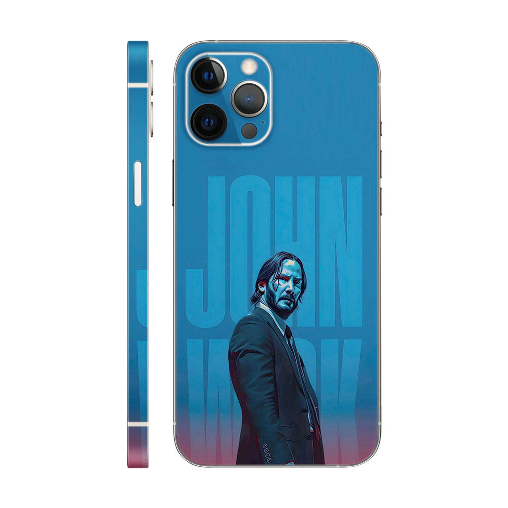 John Wick Blue Phone Case - Keanu Reeves Urban Art 6D skin
