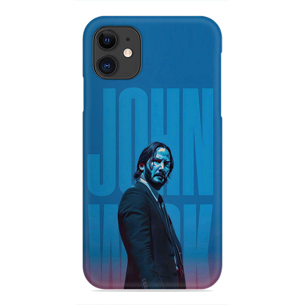 John Wick Blue Phone Case - Keanu Reeves Urban Art Phone Case