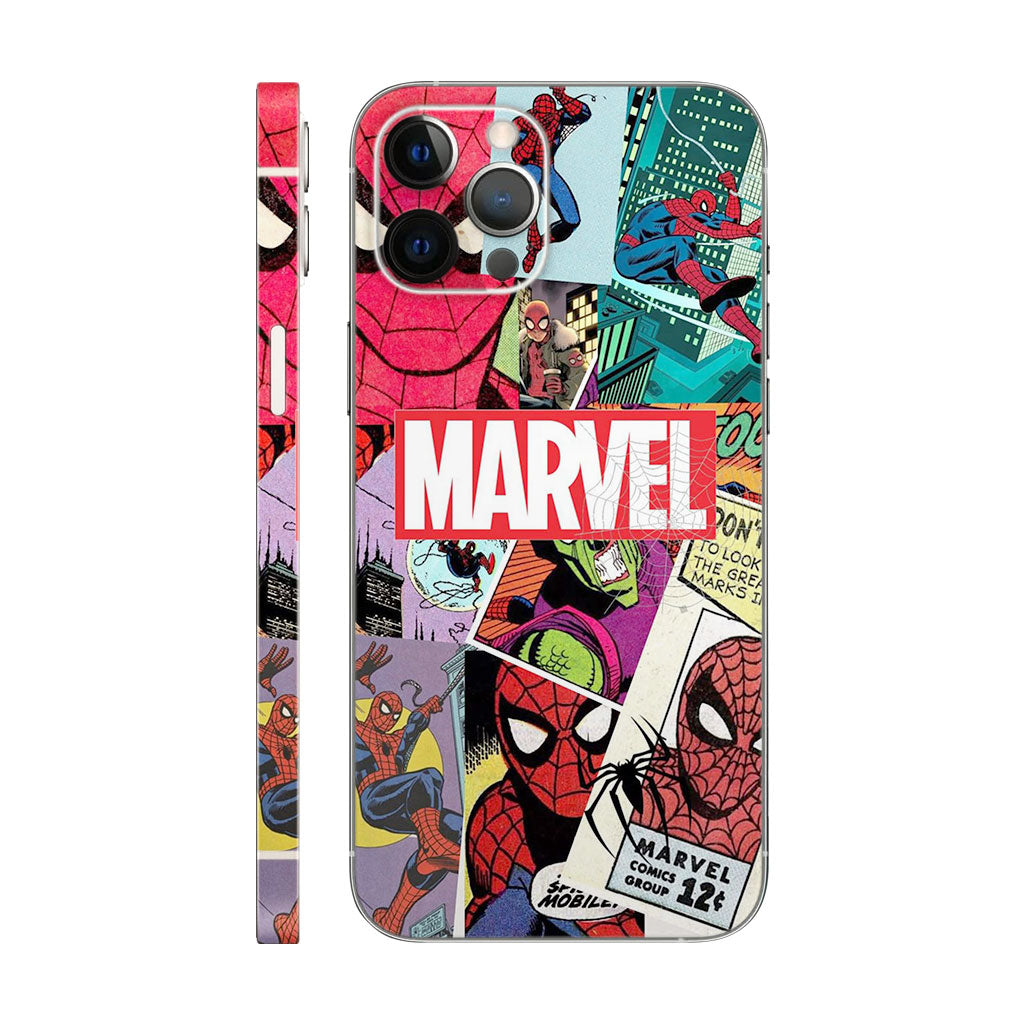 Spider-Man Marvel Comic Collage Phone Case - Vintage Hero Design  6D skin