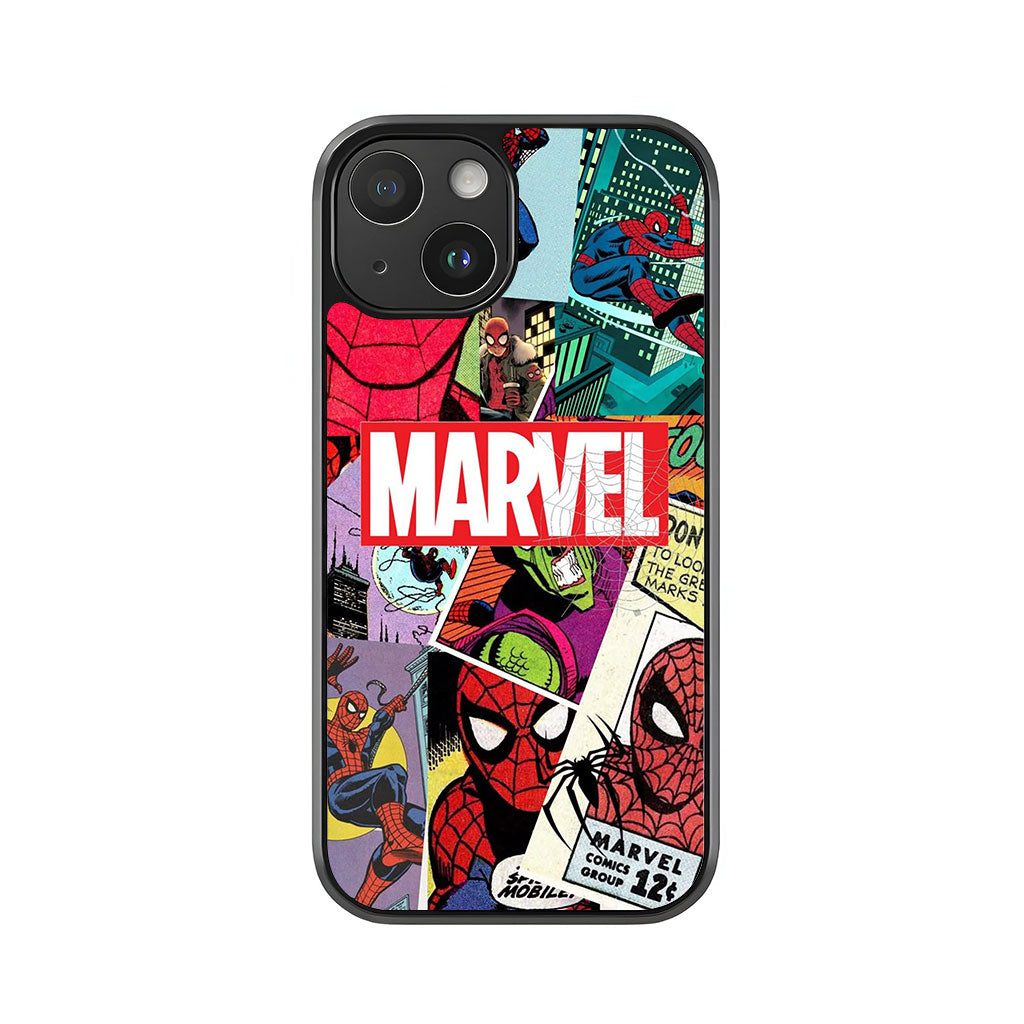 Spider-Man Marvel Comic Collage Phone Case - Vintage Hero Design Metal Case