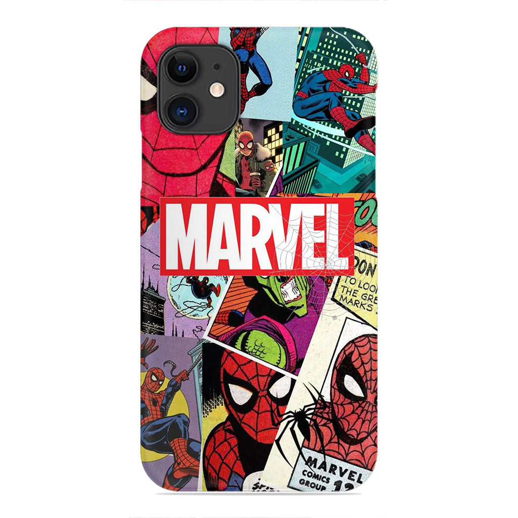 Spider-Man Marvel Comic Collage Phone Case - Vintage Hero Design Phone Case
