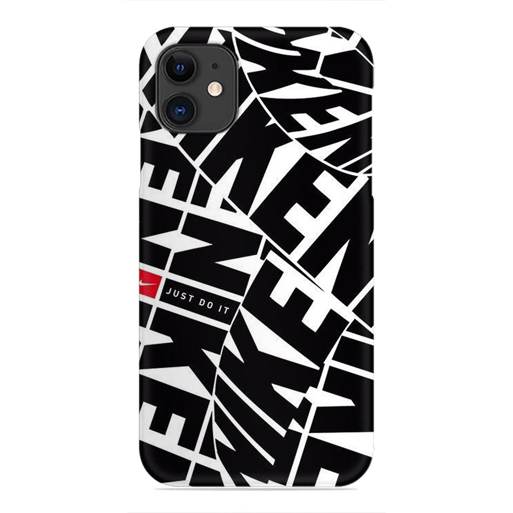 Nike Black and White Phone Case - 'Just Do It' Logo Design Phone Case
