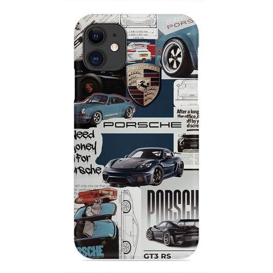 Porsche Automotive Collage Phone Case - Vintage Car Design Phone Case
