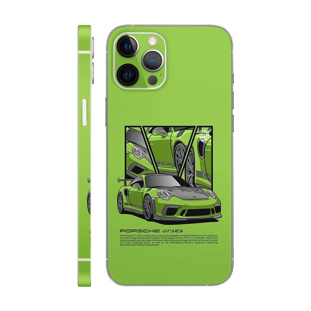 Porsche 911 GT3 RS Green Phone Case - Automotive Design 6D skin