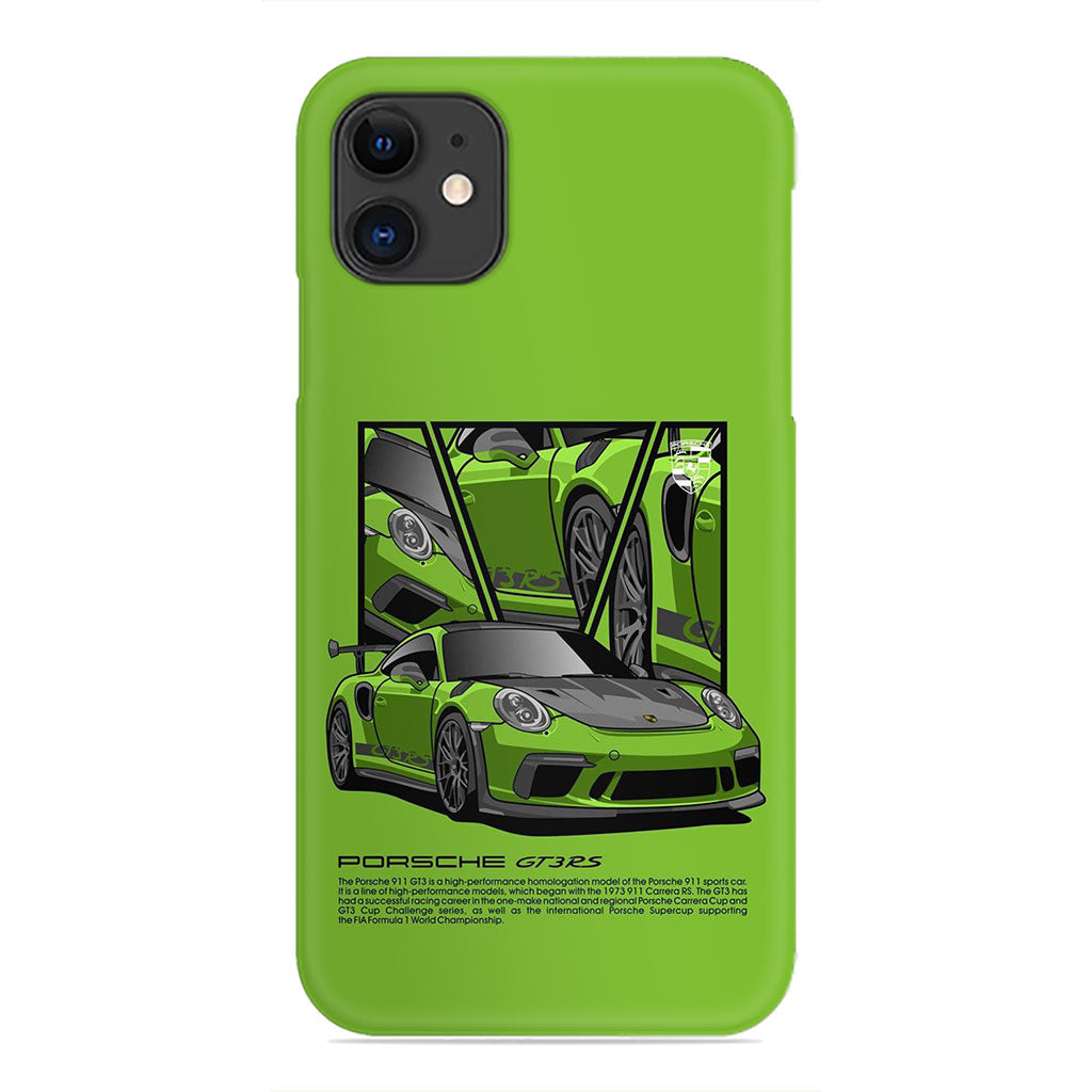 Porsche 911 GT3 RS Green Phone Case - Automotive Design
