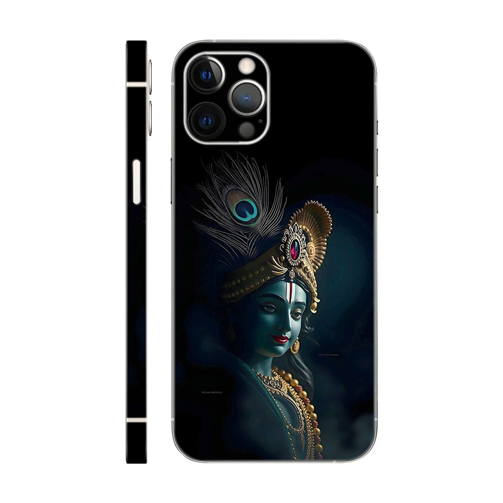 Lord Krishna Divine Phone Case - Peacock Feather Design 6D Skin