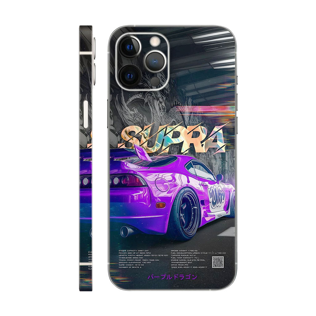 Toyota Supra JDM Phone Case - Purple Dragon Design 6D Skin