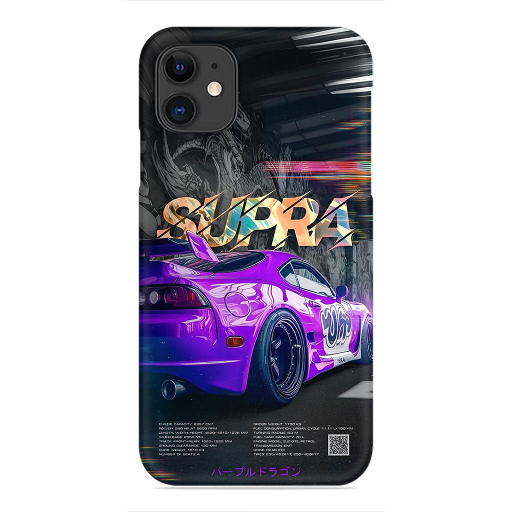 Toyota Supra JDM Phone Case - Purple Dragon Design