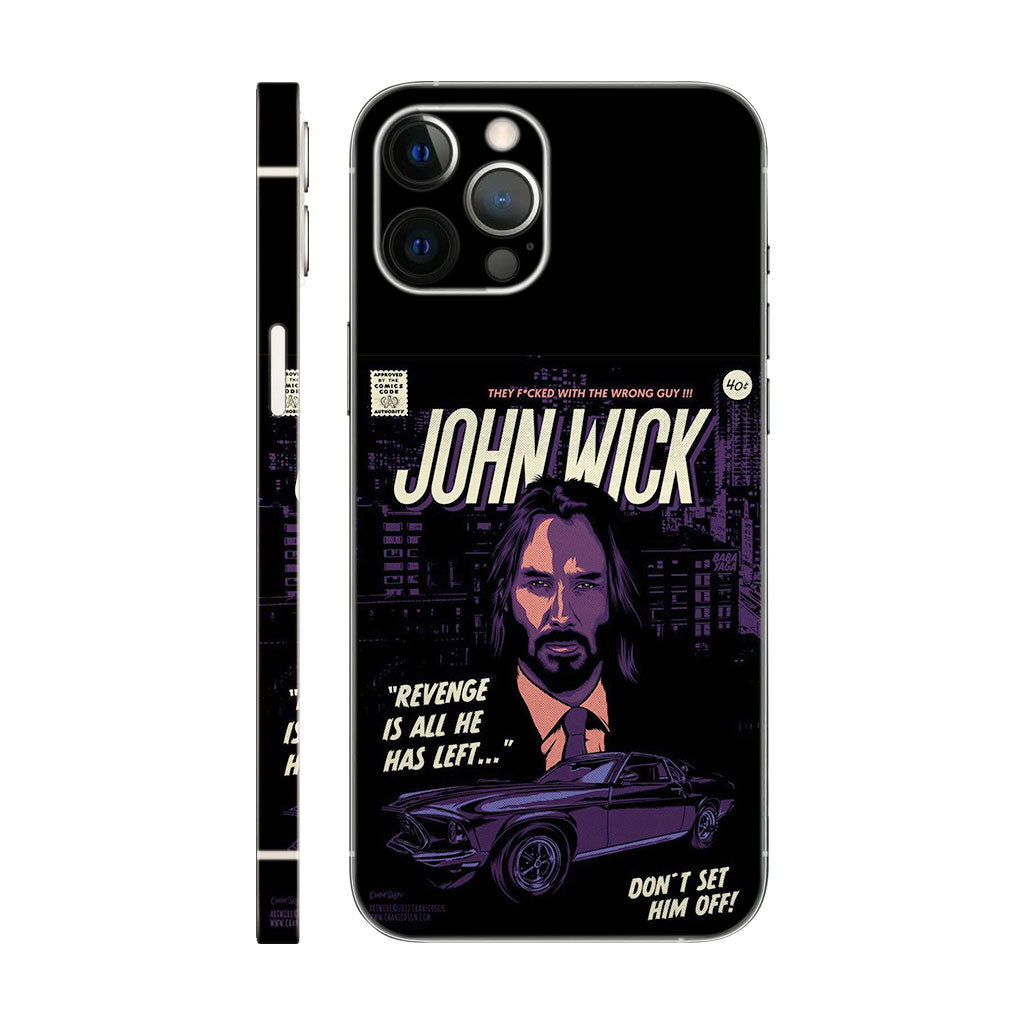 John Wick Comic Cover Phone Case - "Revenge is all he has left..." Design 6D Skin
