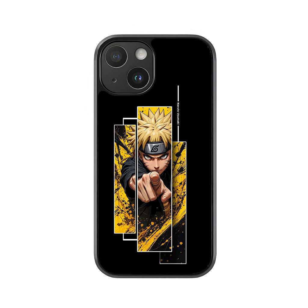Naruto Uzumaki Black and Yellow Phone Case - Anime Urban Design Metal Case