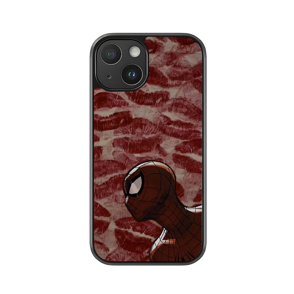 Spider-Man Lipstick Kiss Phone Case - Pop Art Design Metal Case