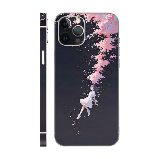 Anime Cherry Blossom Phone Case - Floating Girl Design 6D Skin