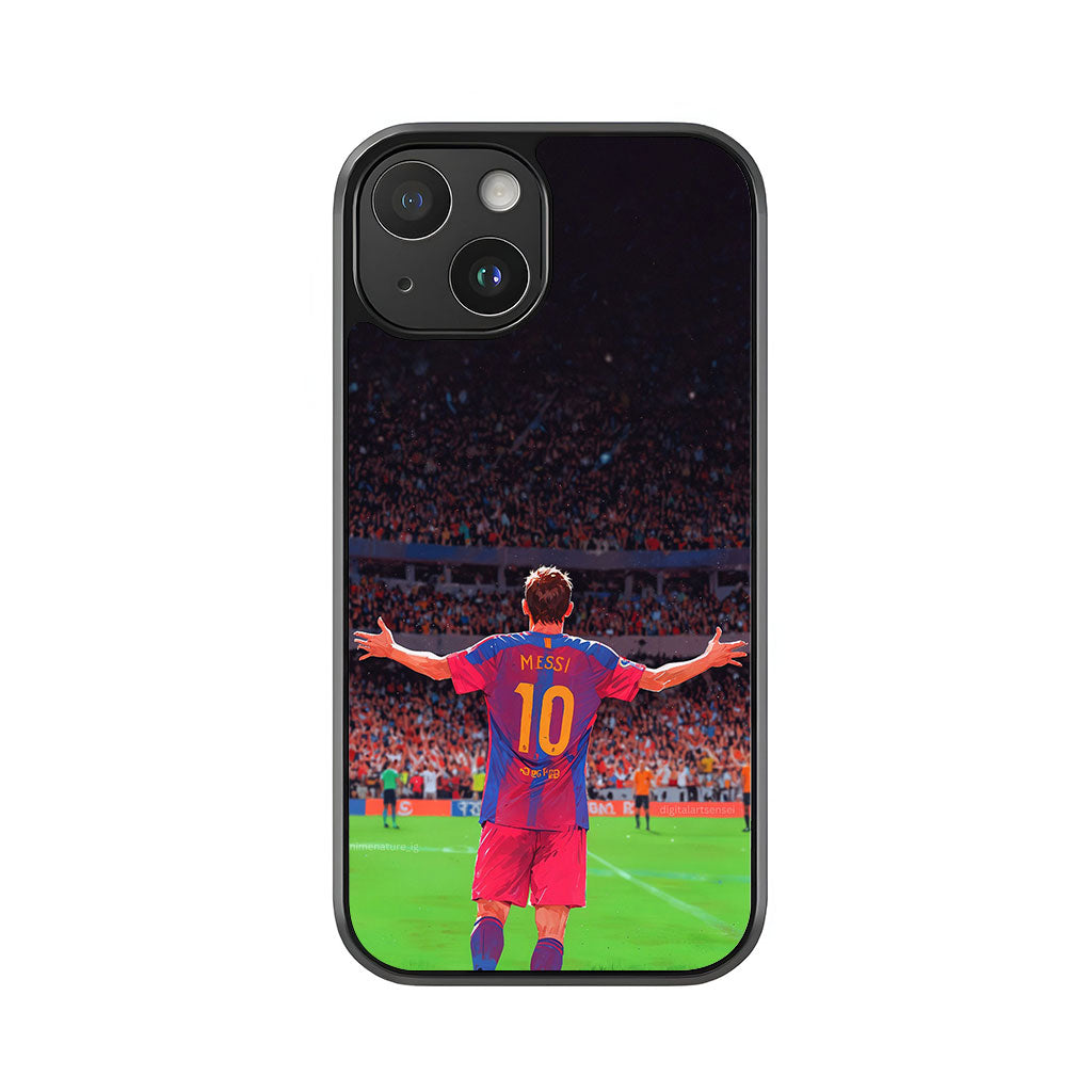 Lionel Messi Barcelona Phone Case - Goal Celebration Design Metal Case