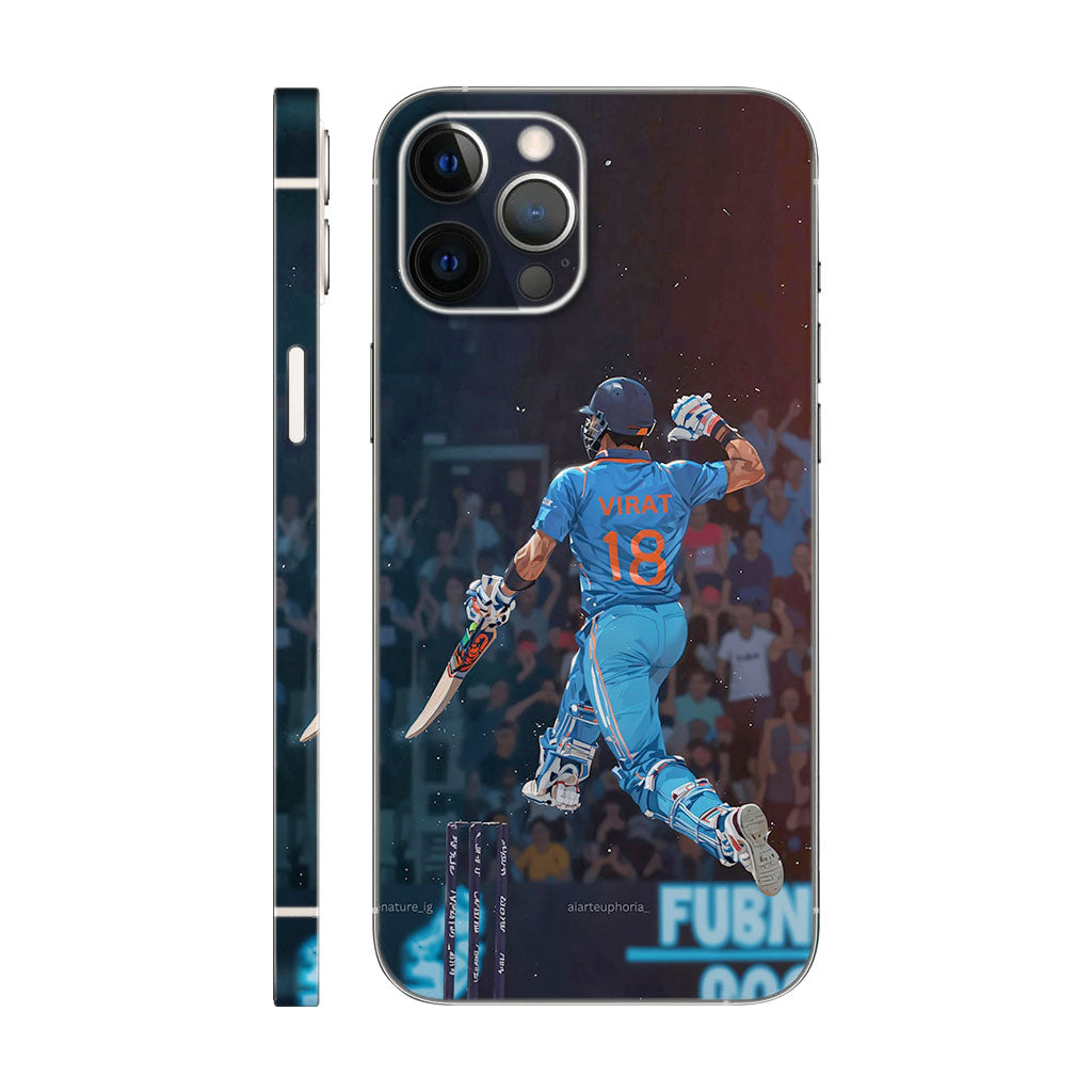 Virat Kohli Indian Cricket Phone Case - Batting Action Design 6D Skin