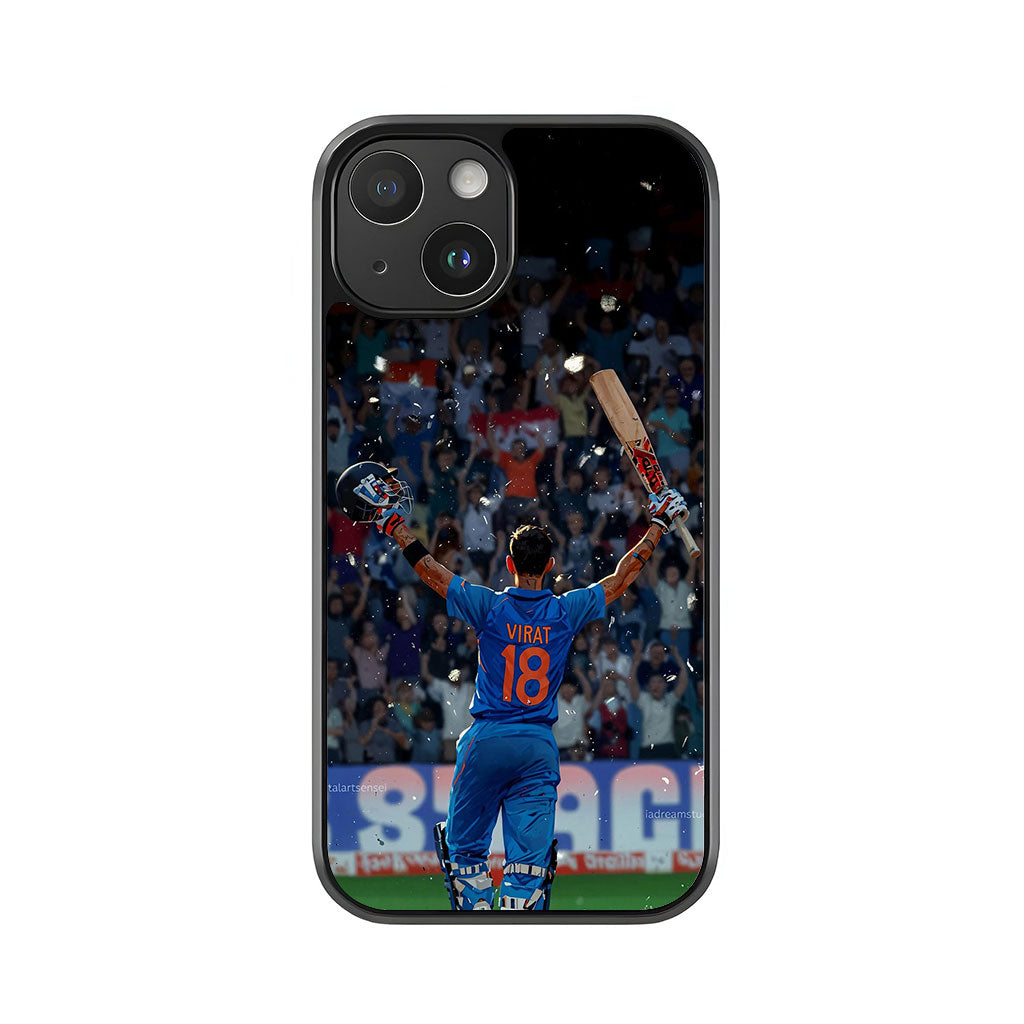 Virat Kohli Celebration Phone Case - Indian Cricket Design Metal Case