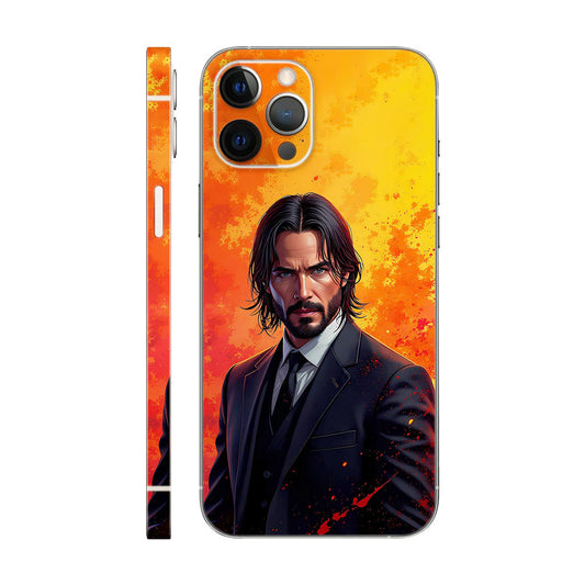 John Wick Yellow and Orange Phone Case - Keanu Reeves Design 6D Skin