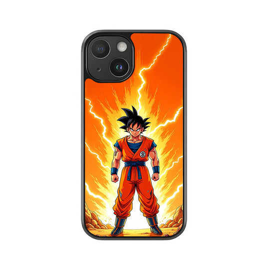 Goku Power-Up Phone Case - Dragon Ball Z Orange Design Metal Case