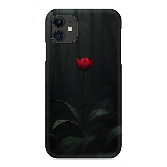 Solitary Red Tulip Phone Case - Dark Forest Design