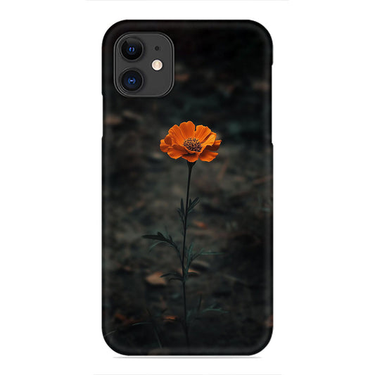 Isolated Orange Flower Phone Case - Dark Floral Design