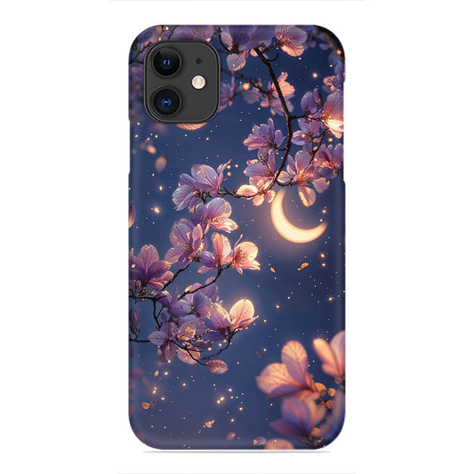 Blooming Pink Magnolia Phone Case - Moon and Stars Design