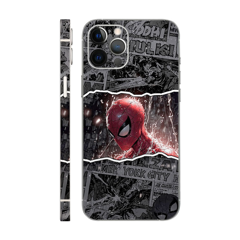 Spider-Man Black and White Comic Phone Case - Pop Art Design 6D Skin
